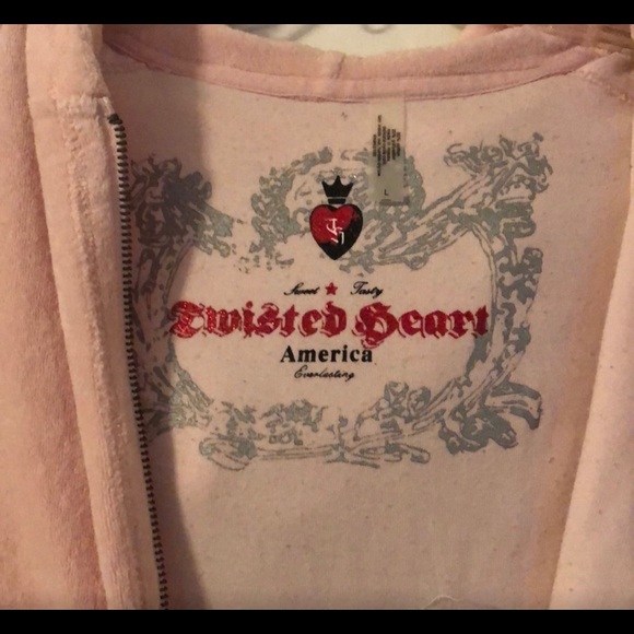 Twisted Heart pink hoodie with embellished heart - Picture 2 of 6